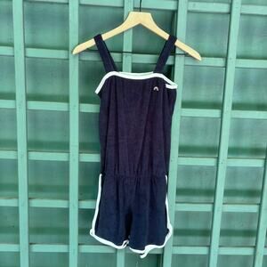 Gap Kids Navy Terry Cloth Beach Romper Swim Cover Up Rainbow Accent szXXL